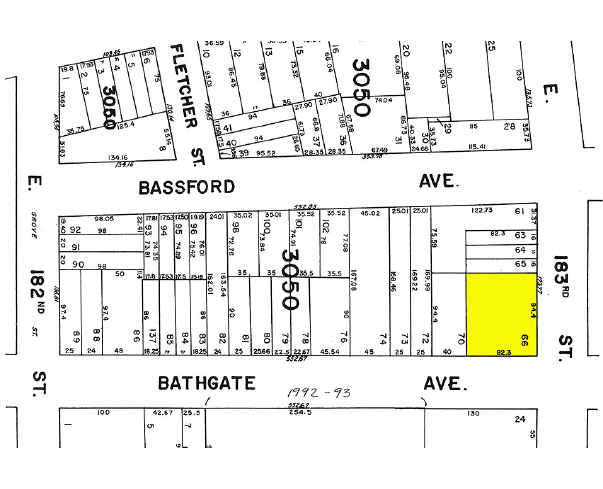 520 E 183rd St, Bronx, NY à louer - Plan cadastral – Image 2 sur 8