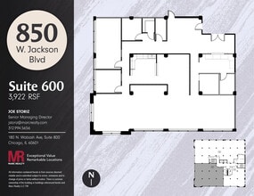 850 W Jackson Blvd, Chicago, IL à louer Plan d’étage– Image 1 sur 16