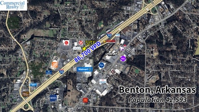 17348 Interstate 30 N, Benton, AR - VUE AÉRIENNE  vue de carte
