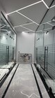 Premium tiles, glass walls, contemporary ceiling
