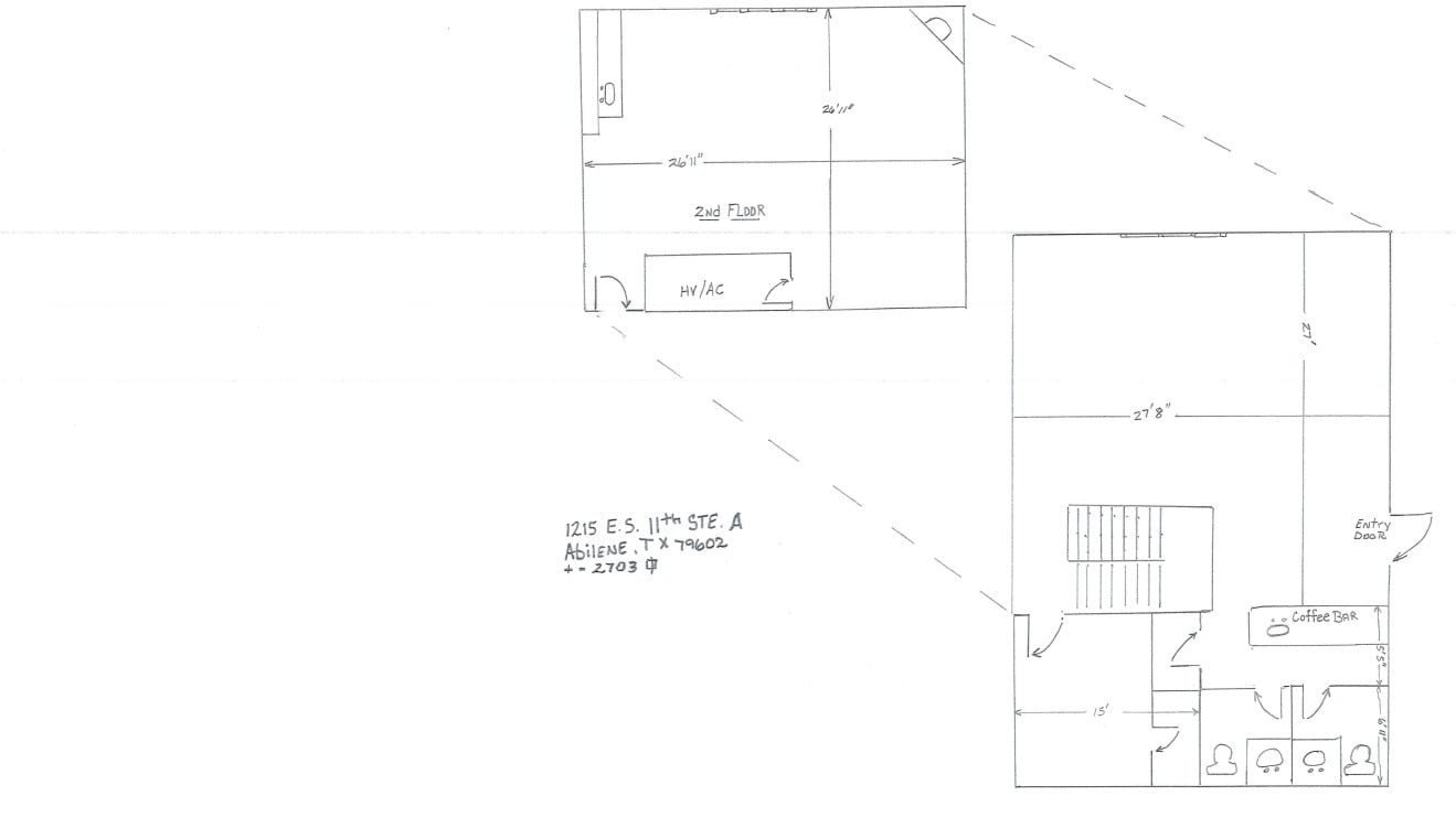 1215-1219 E South 11th St, Abilene, TX à louer Plan d’étage– Image 1 sur 1
