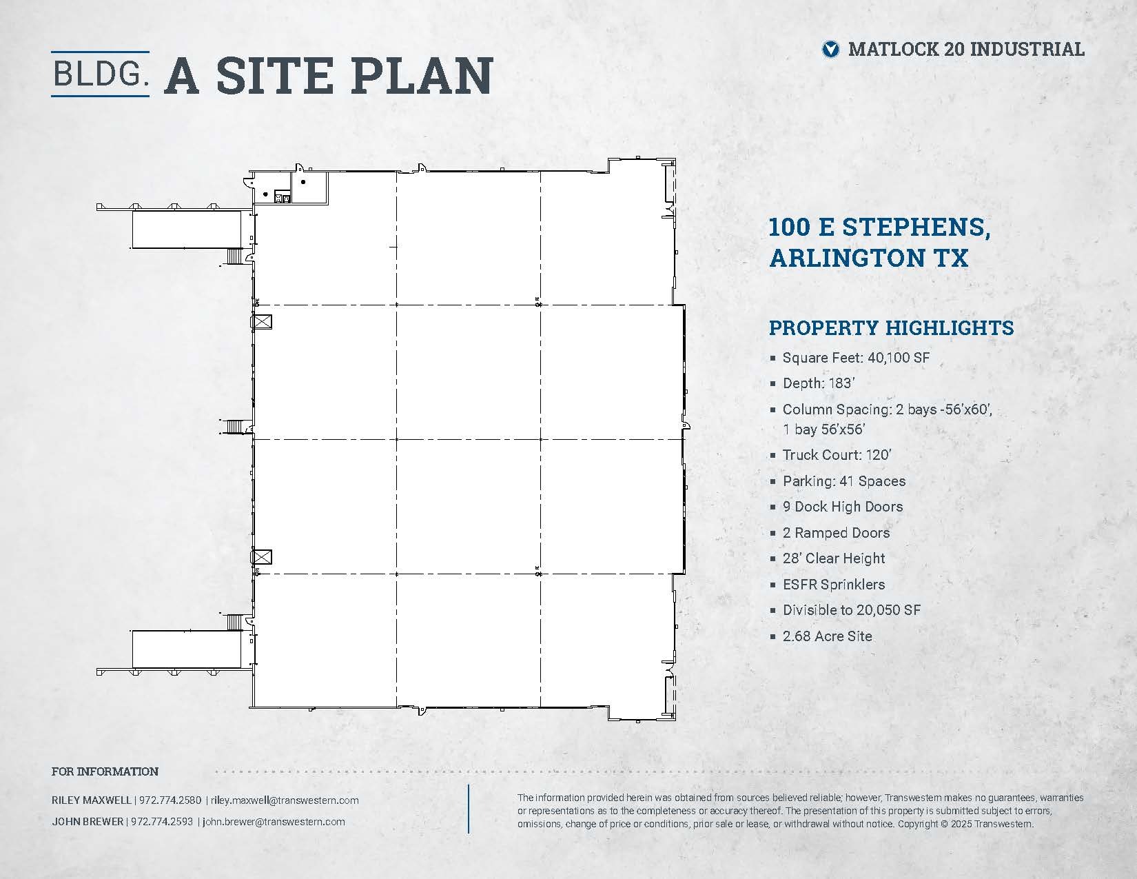 100 Stephens St, Arlington, TX à louer Plan de site– Image 1 sur 1