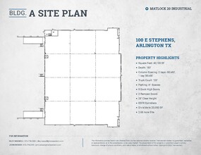 100 Stephens St, Arlington, TX à louer Plan de site– Image 1 sur 1