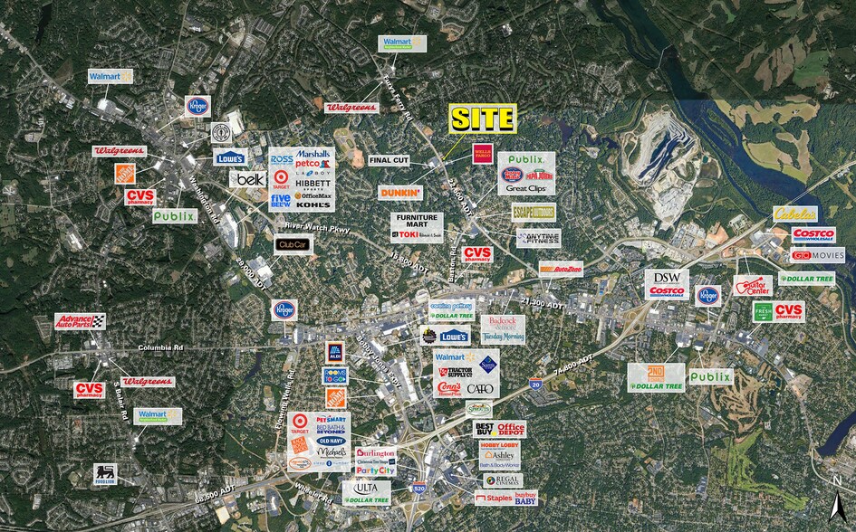 509 Furys Ferry Rd, Martinez, GA à vendre - Aérien – Image 2 sur 6