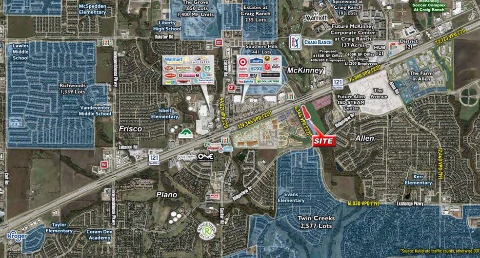 SEC of Exchange Pkwy & SH 121, Allen, TX à vendre - Aérien – Image 3 sur 4
