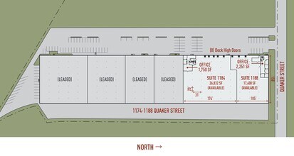 1174-1188 Quaker St, Dallas, TX à louer Plan de site– Image 1 sur 2