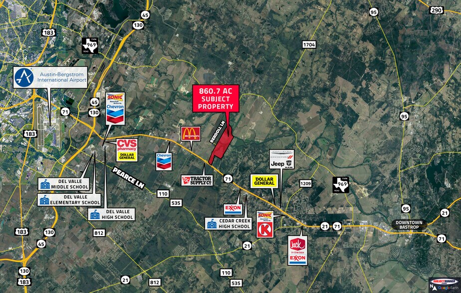 2600 State Highway 71, Cedar Creek, TX à vendre - Photo principale – Image 1 sur 14