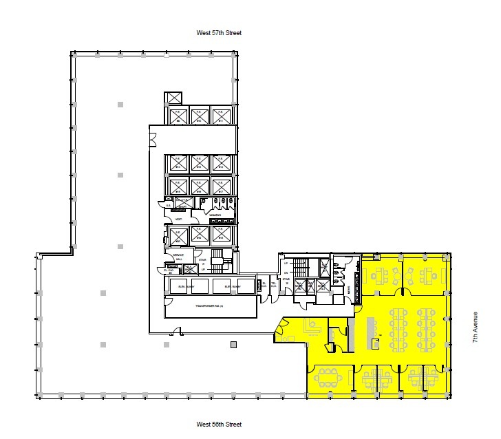 888 7th Ave, New York, NY à louer Plan d’étage– Image 1 sur 1