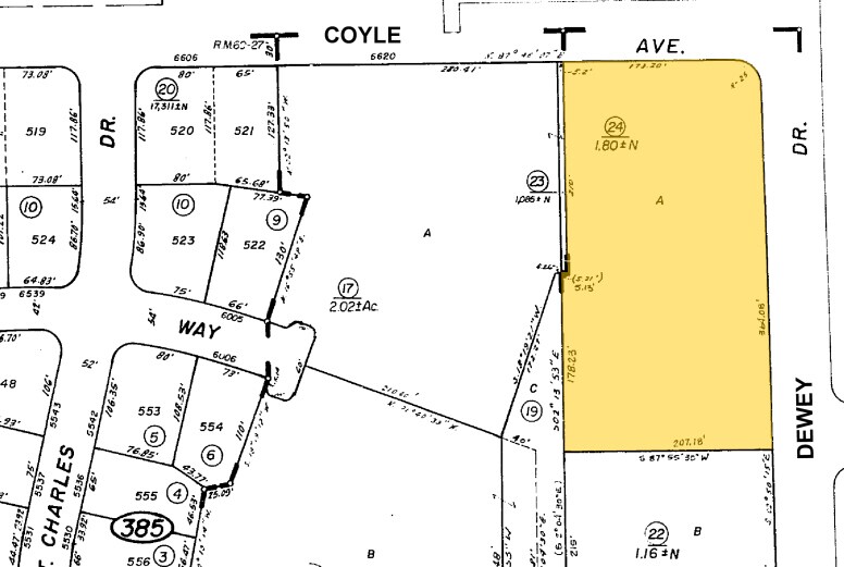 6660 Coyle Ave, Carmichael, CA à vendre Plan cadastral– Image 1 sur 2