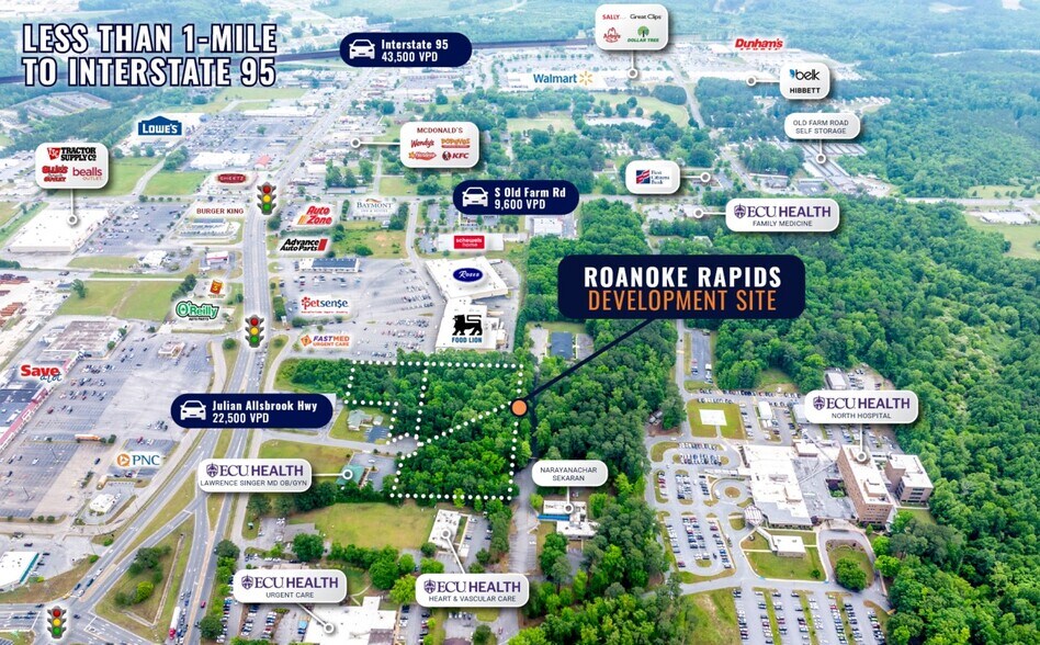 Office Park Dr, Roanoke Rapids, NC à vendre - Aérien – Image 2 sur 4