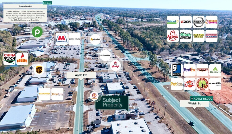 107 Apple ave, Dothan, AL à vendre - Aérien – Image 2 sur 2