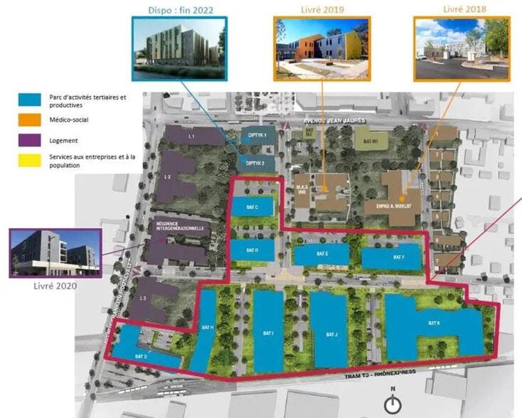 22 Avenue Jean Jaurès, Décines-Charpieu à louer - Plan de site – Image 3 sur 3