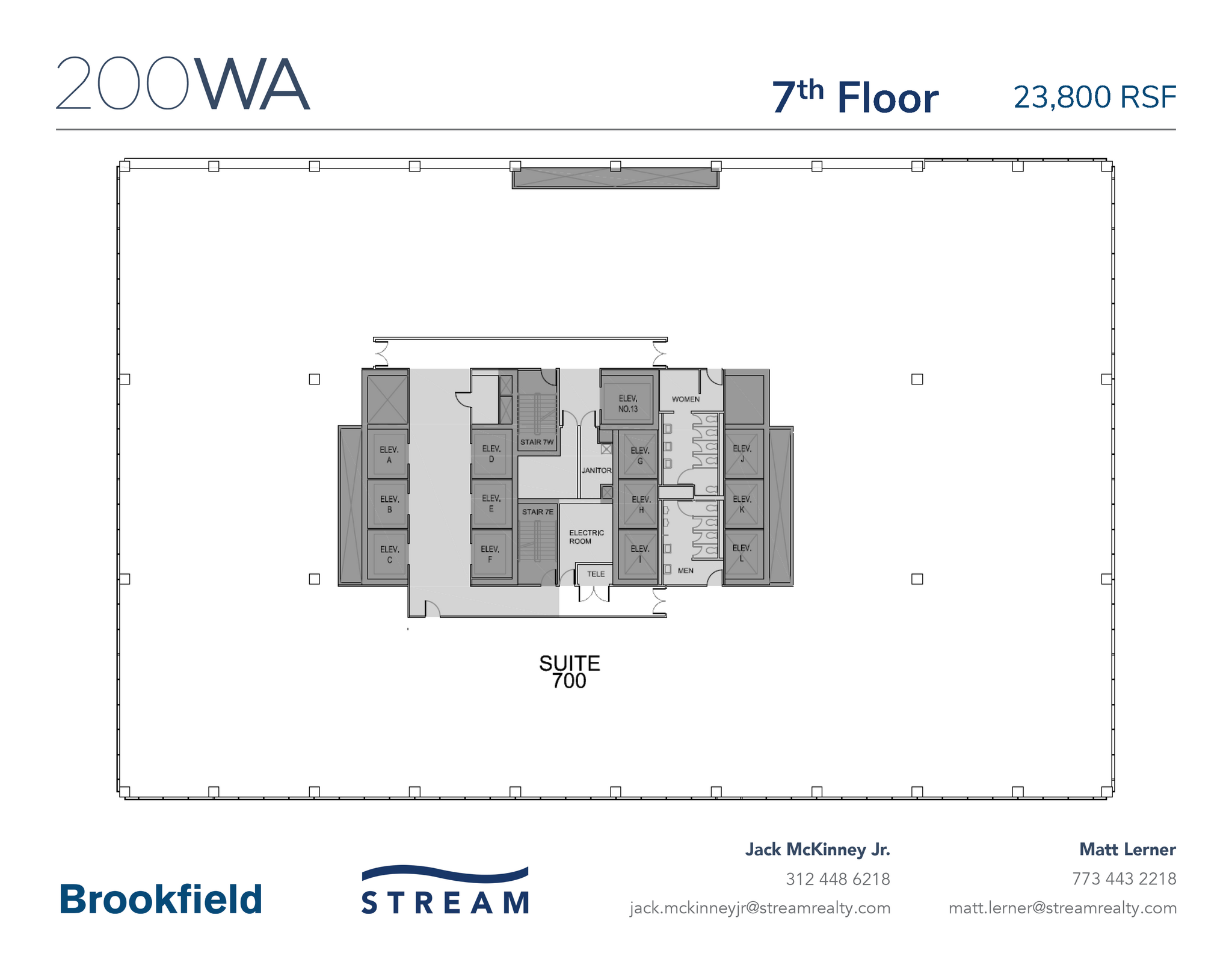 200 W Adams St, Chicago, IL à louer Plan d’étage– Image 1 sur 1