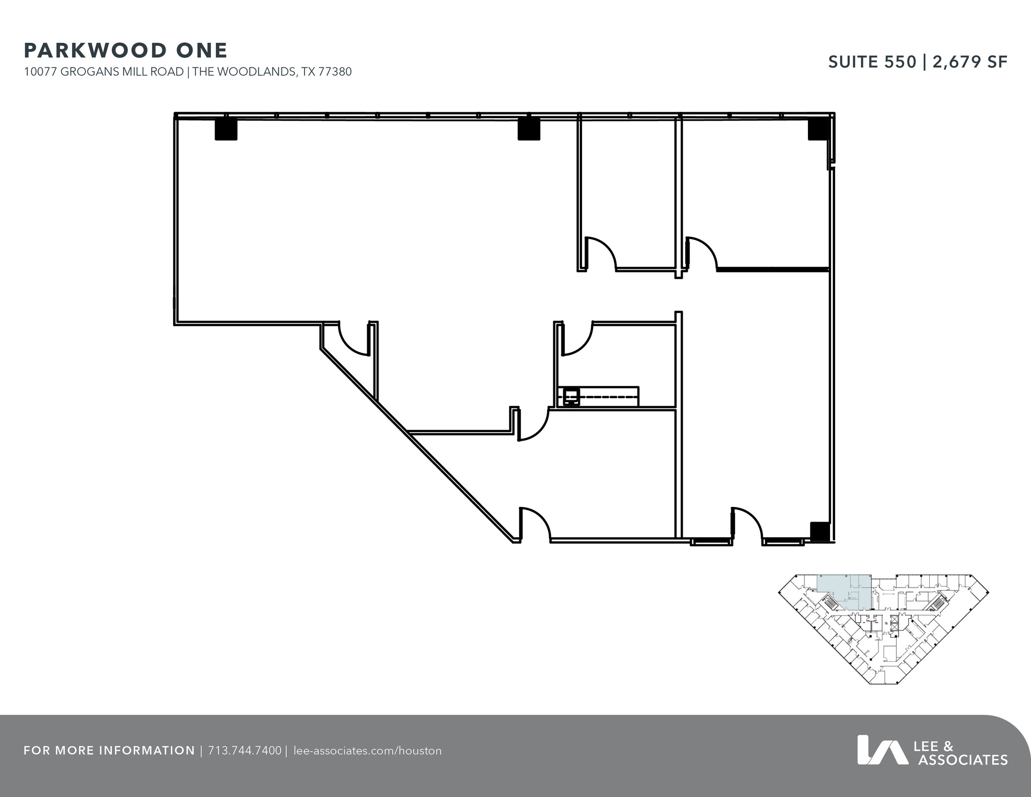 10077 Grogans Mill Rd, The Woodlands, TX à louer Plan d’étage– Image 1 sur 1