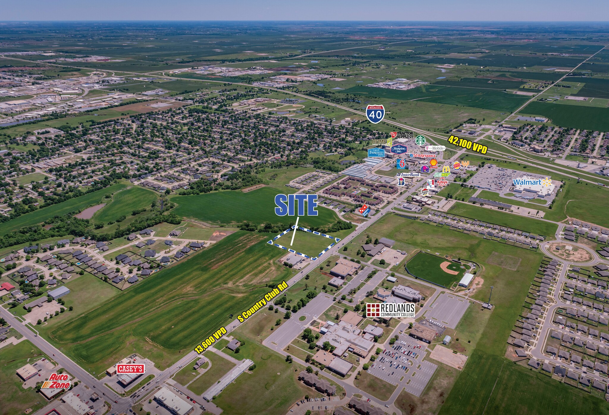 1400 Country Club Road Rd, El Reno, OK à vendre Aérien– Image 1 sur 2