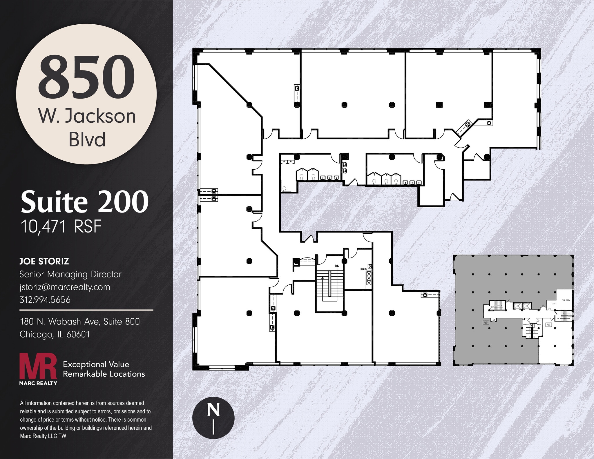 850 W Jackson Blvd, Chicago, IL à louer Plan d’étage– Image 1 sur 6