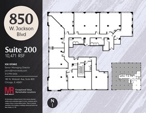 850 W Jackson Blvd, Chicago, IL à louer Plan d’étage– Image 1 sur 6