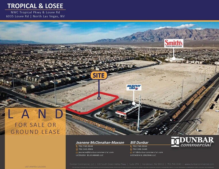 W/NWC Tropical Pky & Losee Rd, North Las Vegas, NV à louer - Photo de l’immeuble – Image 1 sur 5