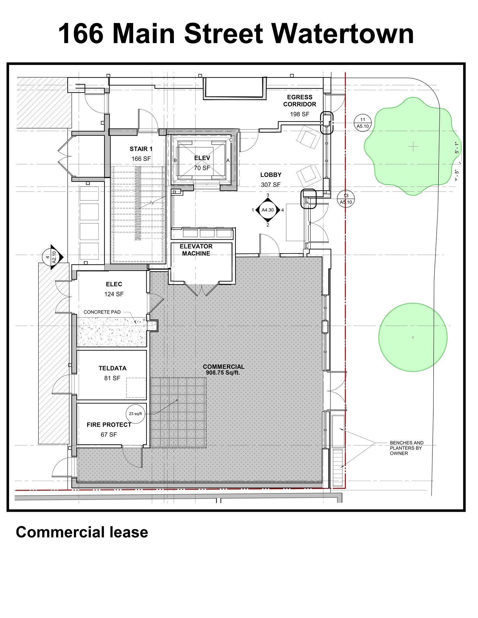 166 Main St, Watertown, MA à louer Plan de site– Image 1 sur 1