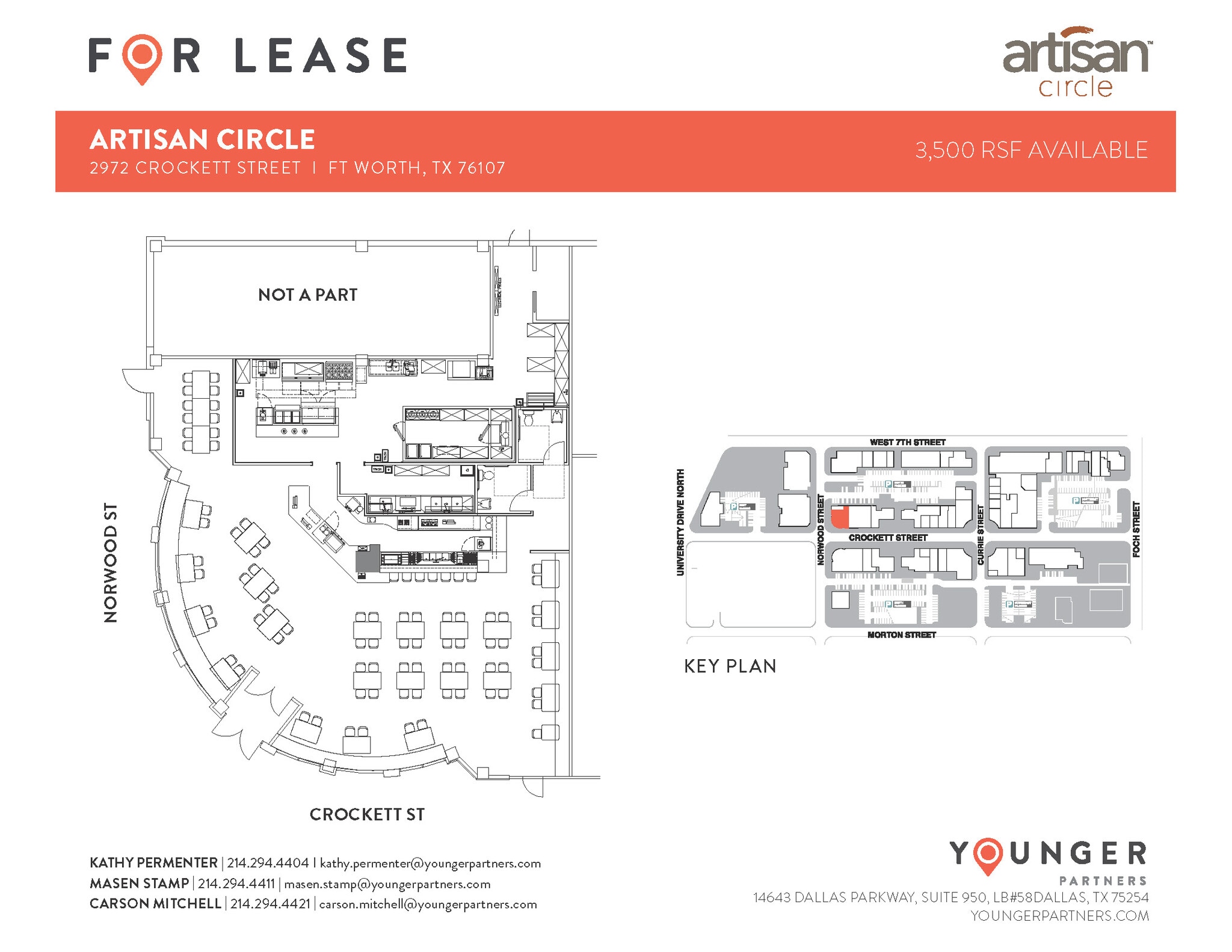 2973 W 7th St, Fort Worth, TX à louer Plan d’étage– Image 1 sur 2