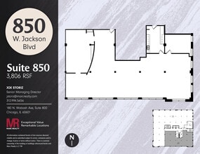 850 W Jackson Blvd, Chicago, IL à louer Plan d’étage– Image 1 sur 10