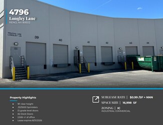 Plus de détails pour 4788-4800 Longley Ln, Reno, NV - Industriel/Logistique à louer