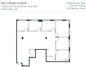 1 Spectrum Pointe Dr, Lake Forest, CA à louer Plan d’étage– Image 1 sur 1