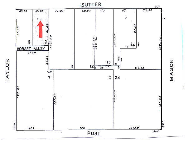 679 Sutter St, San Francisco, CA à louer - Plan cadastral – Image 2 sur 20