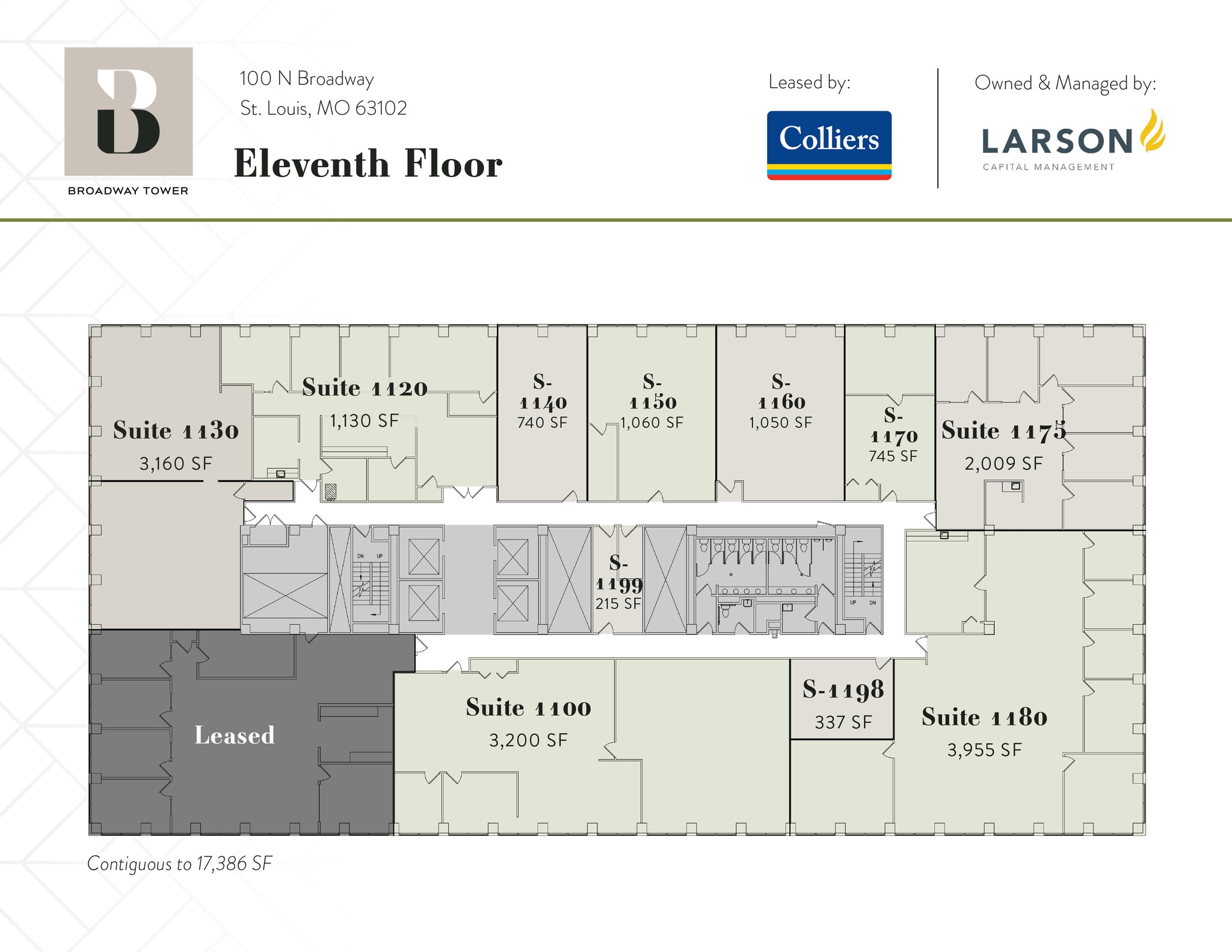 100 N Broadway, Saint Louis, MO à louer Plan d’étage– Image 1 sur 1