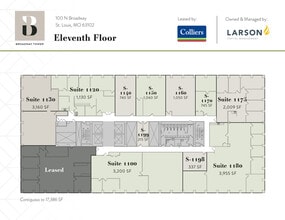 100 N Broadway, Saint Louis, MO à louer Plan d’étage– Image 1 sur 1