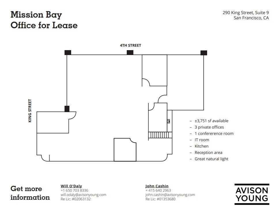 290 King St, San Francisco, CA à louer Plan d’étage– Image 1 sur 1