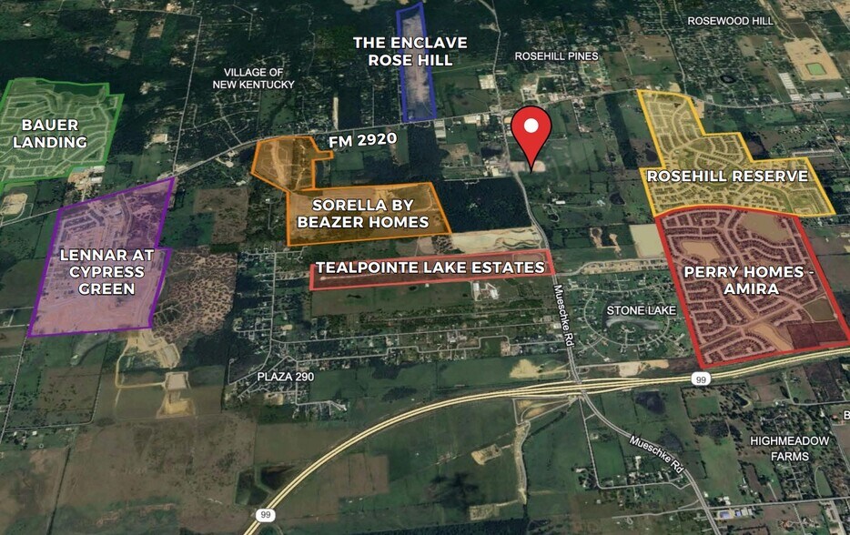 21550 Mueschke Rd, Tomball, TX à vendre - Aérien – Image 2 sur 3