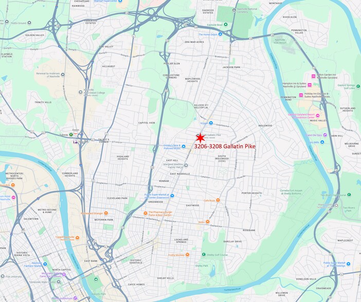 3206-3208 Gallatin Pike-MUL-A 2.02 AC portefeuille de 2 biens à vendre sur LoopNet.fr - Aérien – Image 2 sur 7