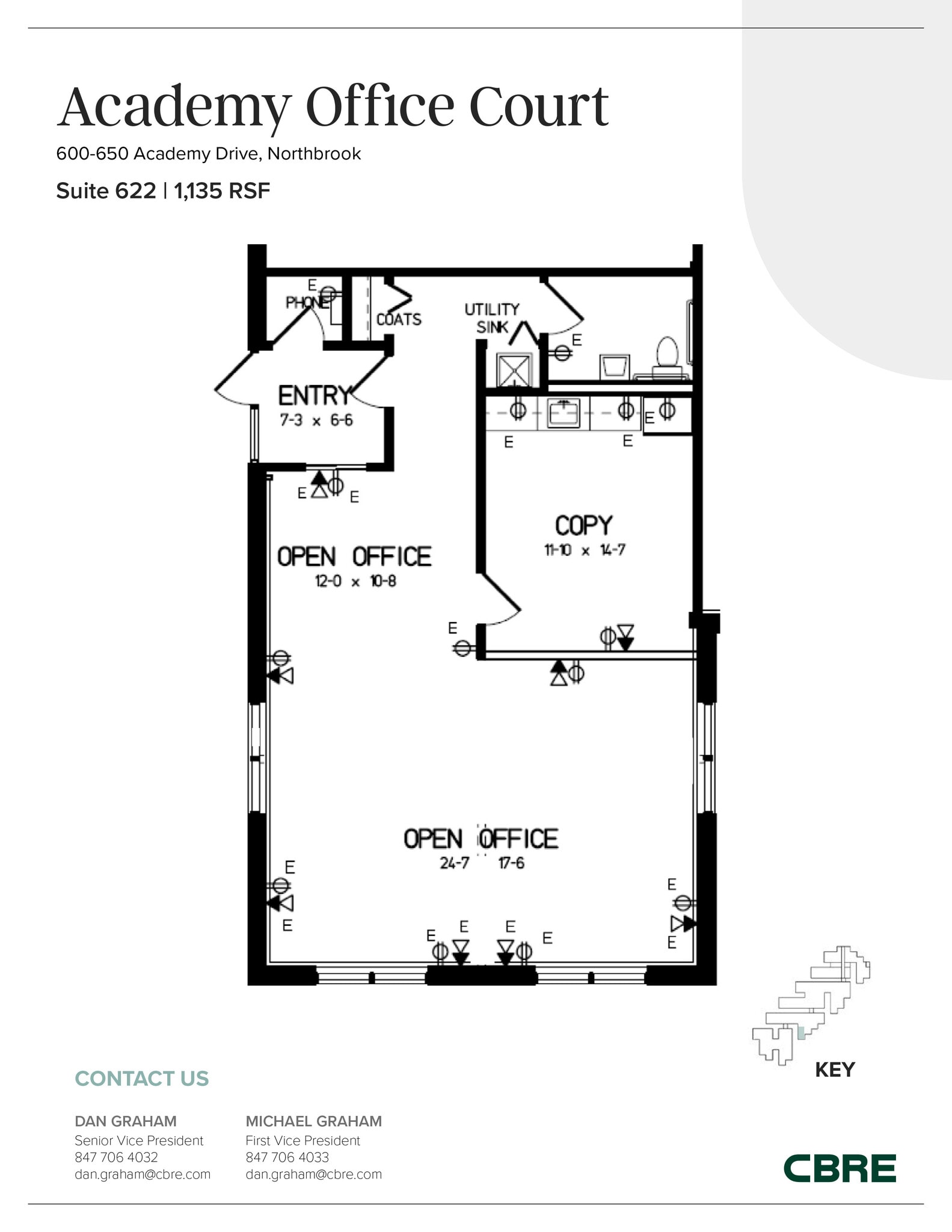 600-650 Academy Dr, Northbrook, IL à louer Plan d’étage– Image 1 sur 1
