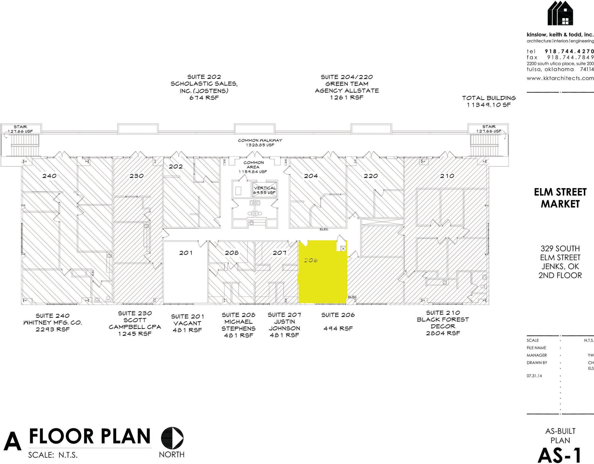 329 S Elm St, Jenks, OK à louer Plan d’étage– Image 1 sur 1