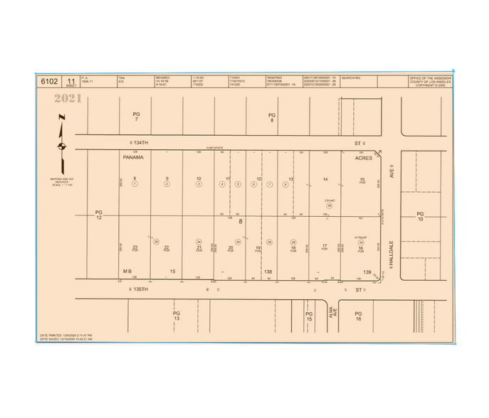 1538-1542 W 134th St, Gardena, CA à louer - Plan cadastral – Image 3 sur 3