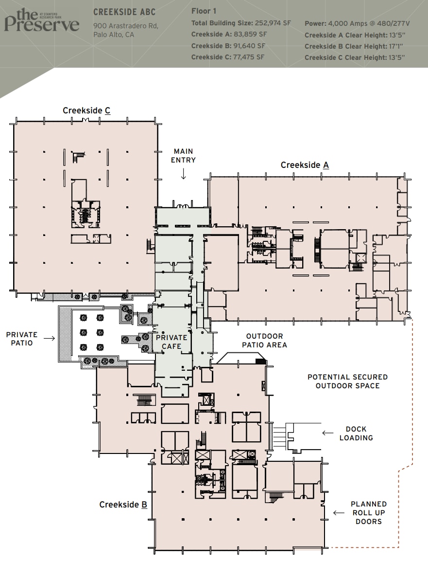3425 Hillview Ave, Palo Alto, CA à louer Plan d’étage– Image 1 sur 1