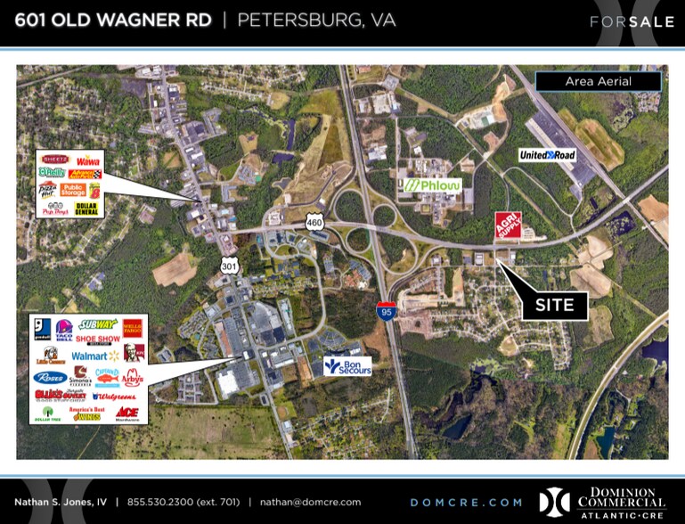 601 Old Wagner Rd, Petersburg, VA à vendre - Aérien – Image 3 sur 4