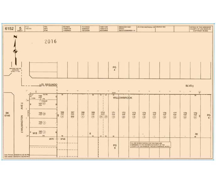 2042 E El Segundo Blvd, Compton, CA à vendre - Plan cadastral – Image 2 sur 2