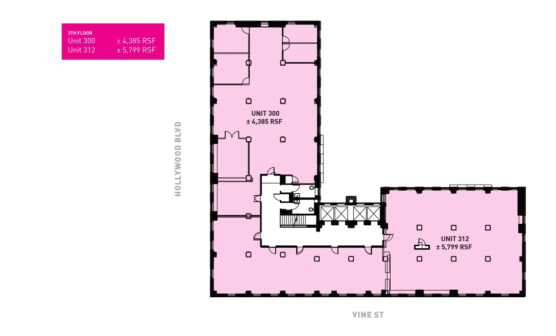 1680 N Vine St, Hollywood, CA à louer Plan d’étage– Image 1 sur 1