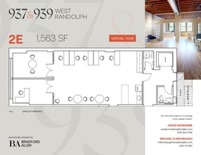 937-939 W Randolph St, Chicago, IL à louer Plan d’étage– Image 1 sur 6