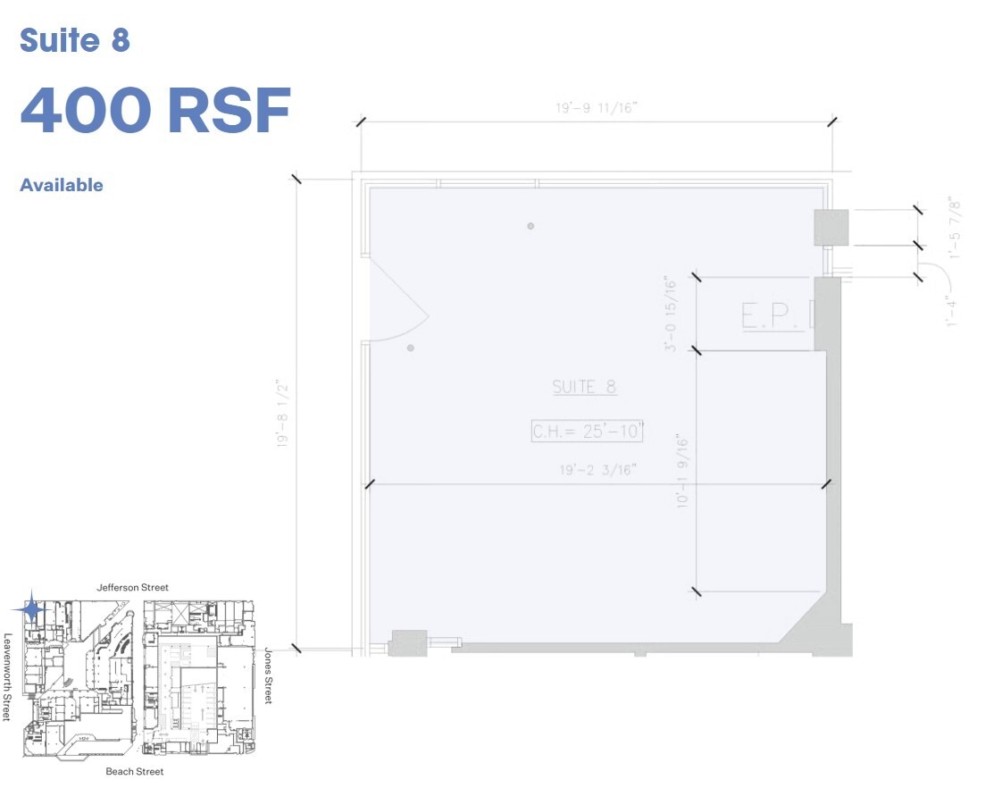 333 Jefferson St, San Francisco, CA à louer Plan d’étage– Image 1 sur 1