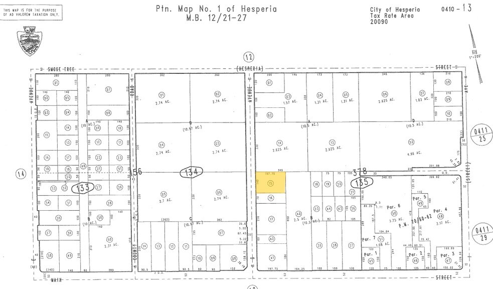 G & Juniper St, Hesperia, CA à vendre - Plan cadastral – Image 2 sur 3