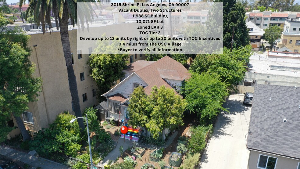 3015 Shrine Pl, Los Angeles, CA à vendre - Photo principale – Image 1 sur 6