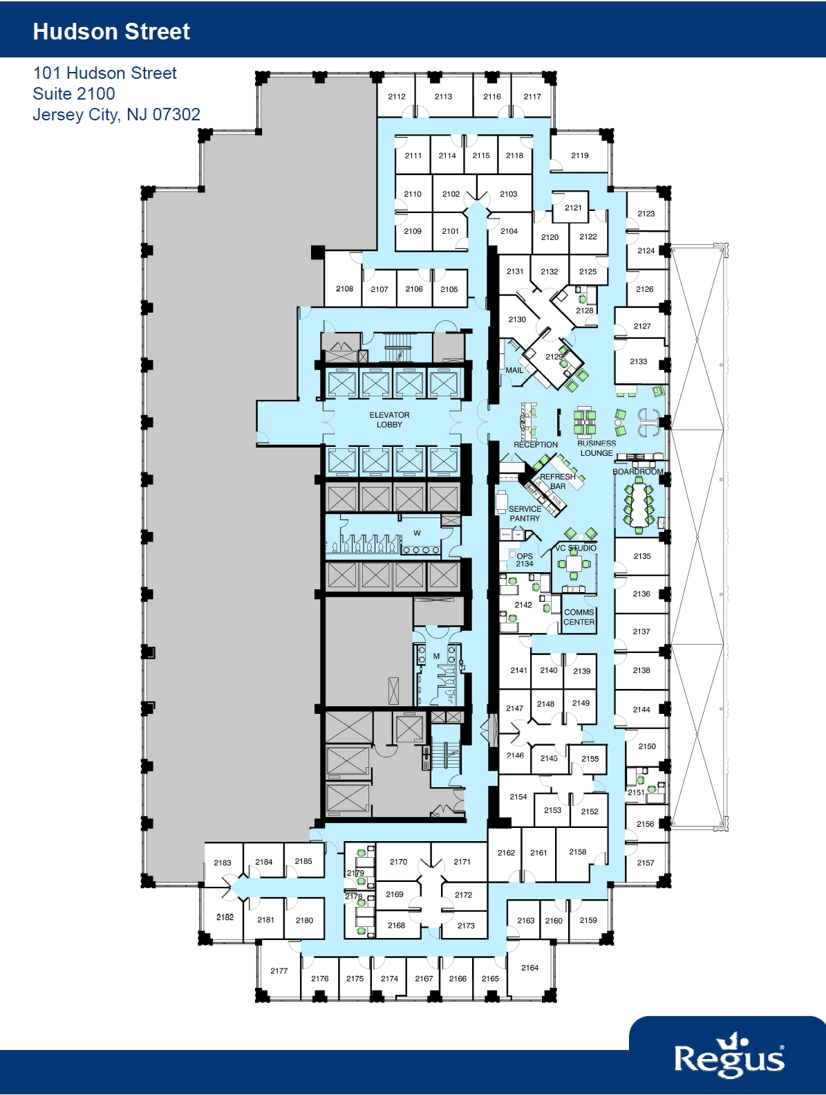 101 Hudson St, Jersey City, NJ à louer Plan d’étage– Image 1 sur 10