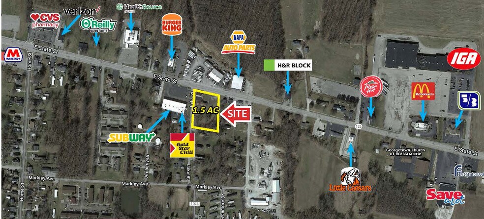 666 E State St, Georgetown, OH à vendre - Aérien – Image 2 sur 3