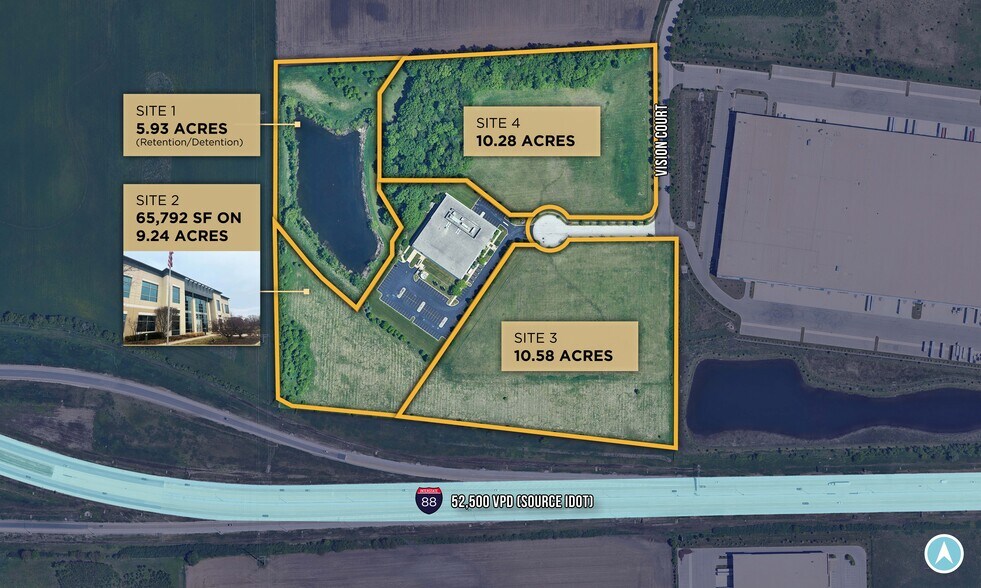 2850 Vision Ct, Aurora, IL à vendre - Plan de site – Image 2 sur 2