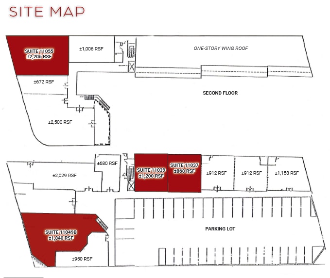 11031-11061 Santa Monica Blvd, Los Angeles, CA à louer Plan d’étage– Image 1 sur 1