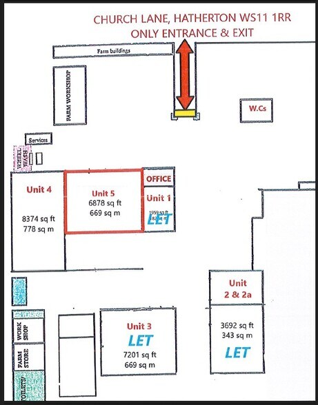 Church Ln, Cannock à louer - Plan de site – Image 3 sur 3