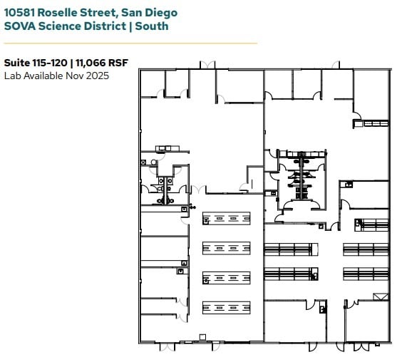 11555 Sorrento Valley Rd, San Diego, CA à louer Plan d’étage– Image 1 sur 1